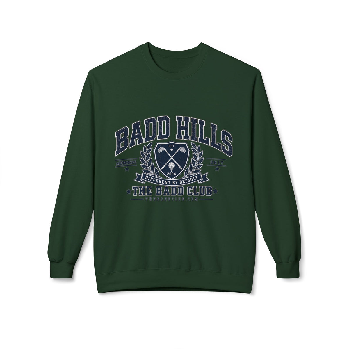BADD HILLS Unisex Midweight Softstyle Fleece Crewneck Sweatshirt