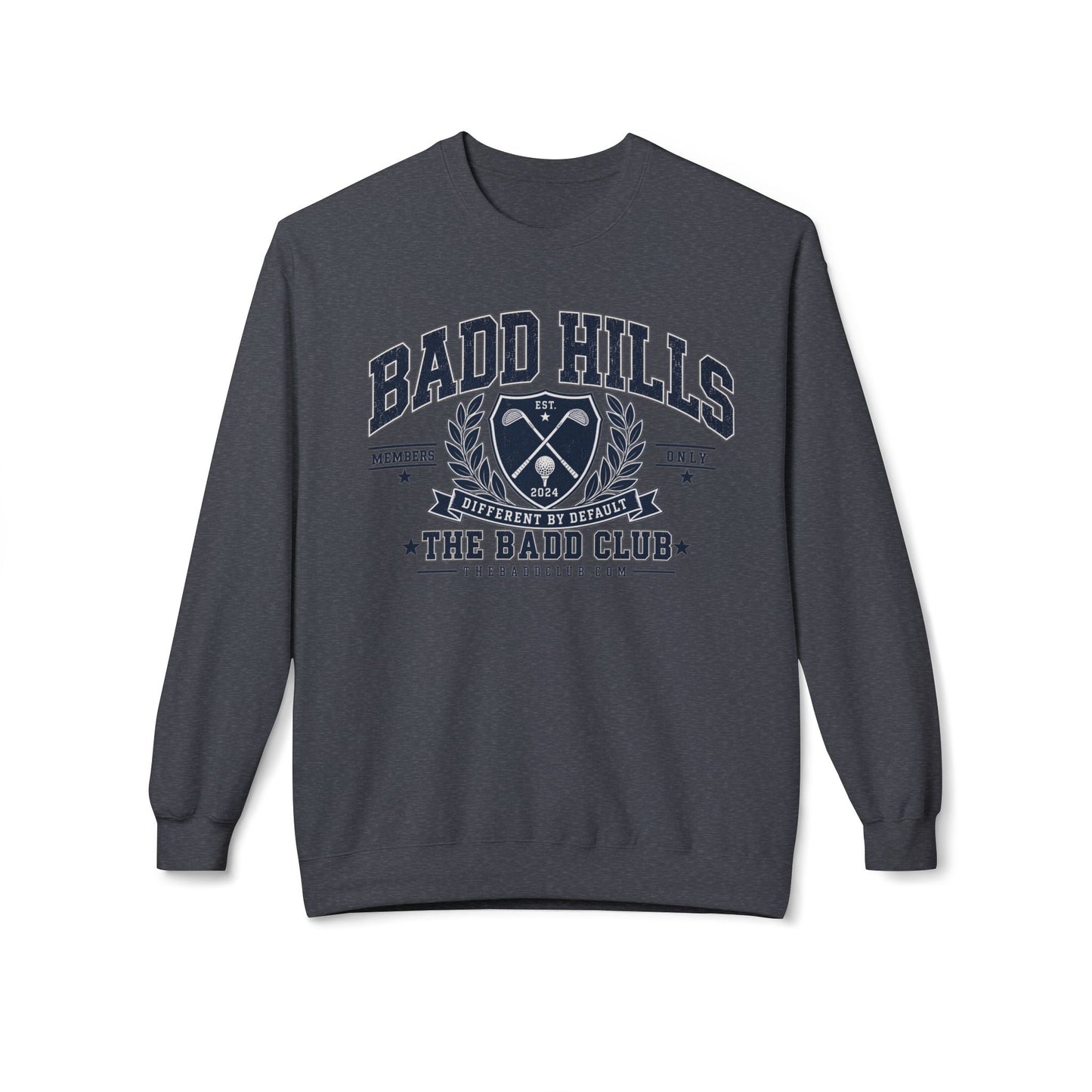 BADD HILLS Unisex Midweight Softstyle Fleece Crewneck Sweatshirt