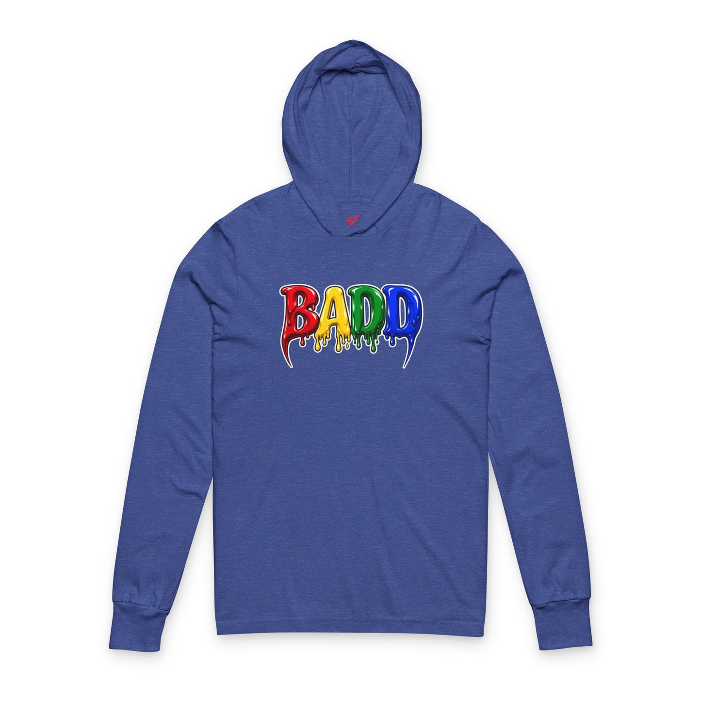 BADD Drippy  Hoodie Tee — Graphic Hooded Long Sleeve