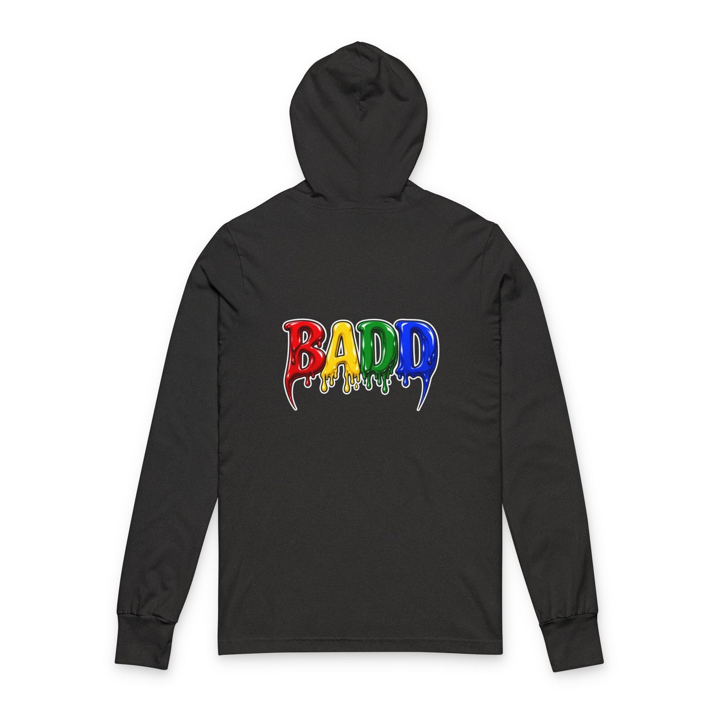 BADD Drippy  Hoodie Tee — Graphic Hooded Long Sleeve
