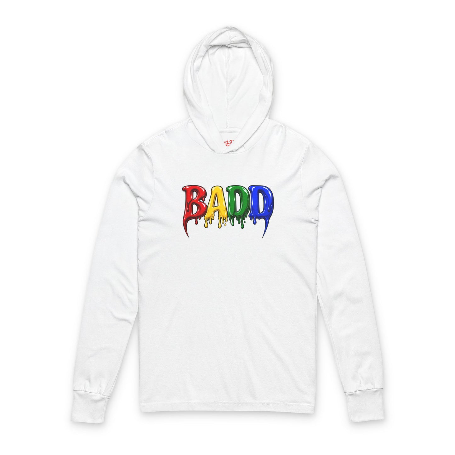 BADD Drippy  Hoodie Tee — Graphic Hooded Long Sleeve