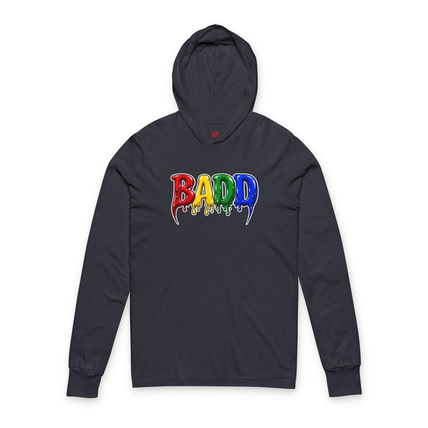 BADD Drippy  Hoodie Tee — Graphic Hooded Long Sleeve