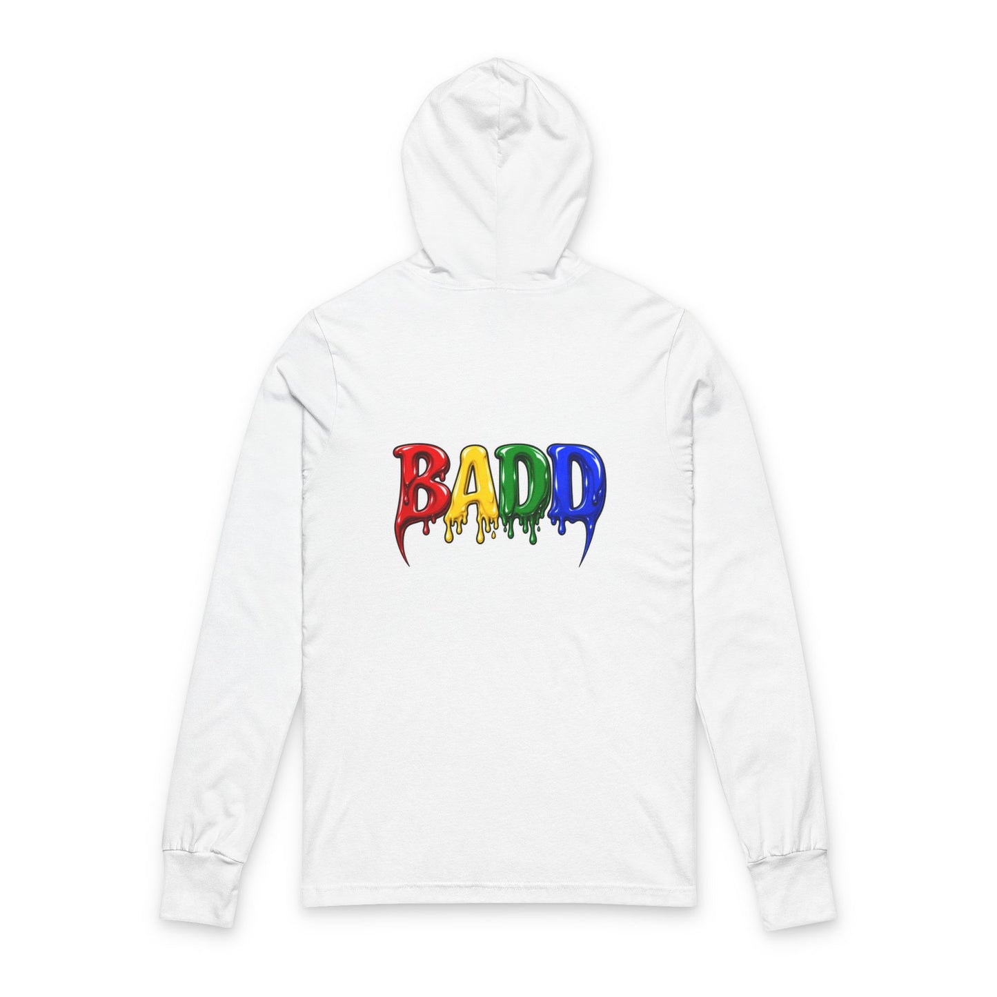 BADD Drippy  Hoodie Tee — Graphic Hooded Long Sleeve