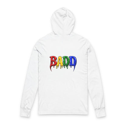 BADD Drippy  Hoodie Tee — Graphic Hooded Long Sleeve