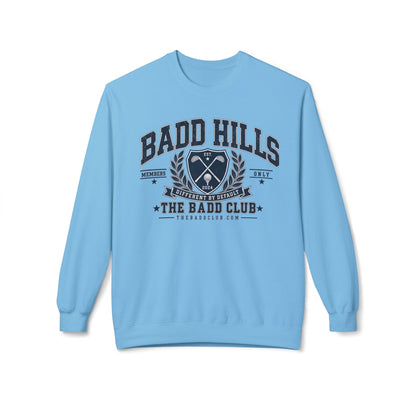 BADD HILLS Unisex Midweight Softstyle Fleece Crewneck Sweatshirt