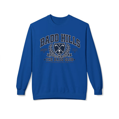 BADD HILLS Unisex Midweight Softstyle Fleece Crewneck Sweatshirt