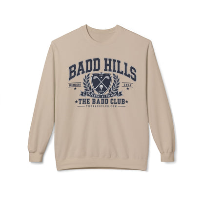 BADD HILLS Unisex Midweight Softstyle Fleece Crewneck Sweatshirt