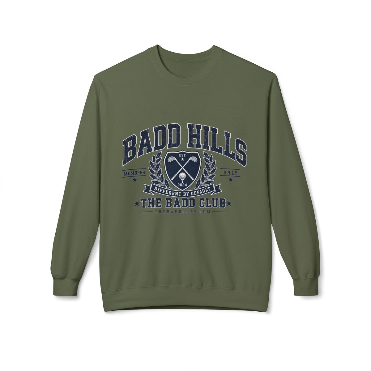 BADD HILLS Unisex Midweight Softstyle Fleece Crewneck Sweatshirt