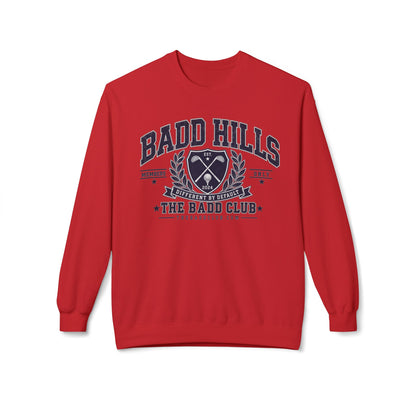 BADD HILLS Unisex Midweight Softstyle Fleece Crewneck Sweatshirt