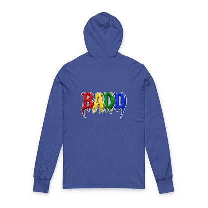 BADD Drippy  Hoodie Tee — Graphic Hooded Long Sleeve