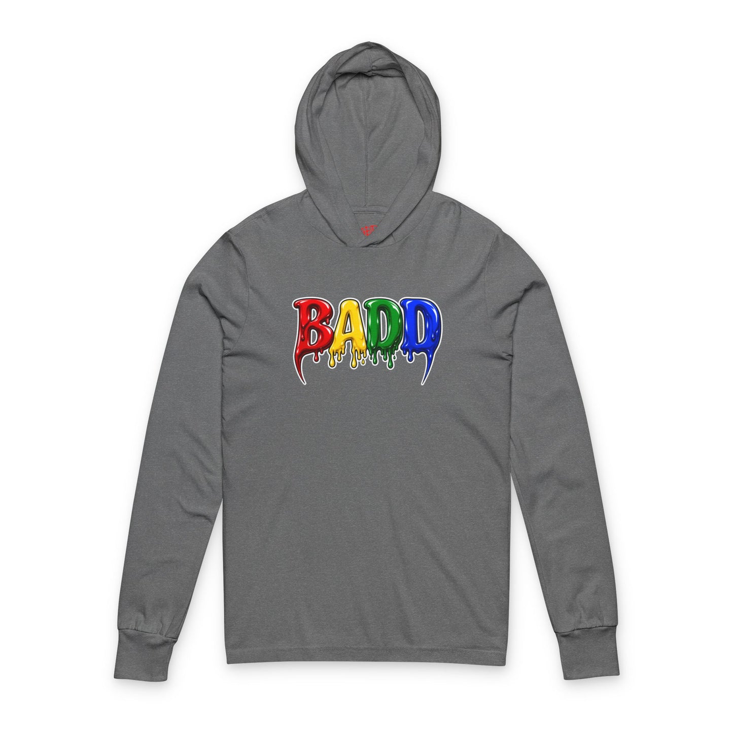 BADD Drippy  Hoodie Tee — Graphic Hooded Long Sleeve