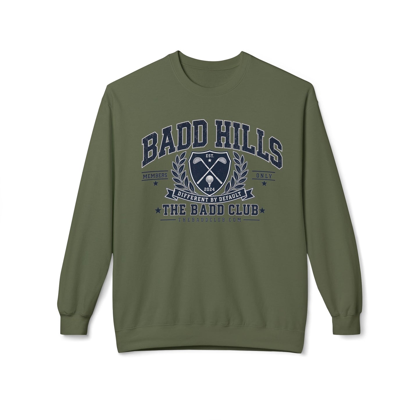 BADD HILLS Unisex Midweight Softstyle Fleece Crewneck Sweatshirt