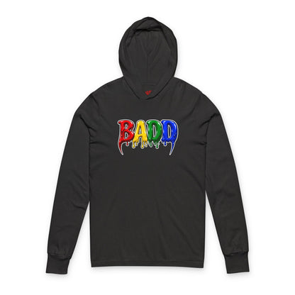 BADD Drippy  Hoodie Tee — Graphic Hooded Long Sleeve