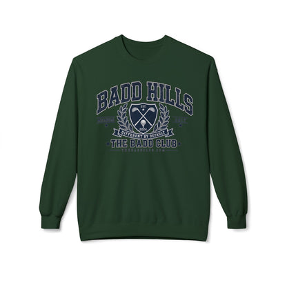 BADD HILLS Unisex Midweight Softstyle Fleece Crewneck Sweatshirt