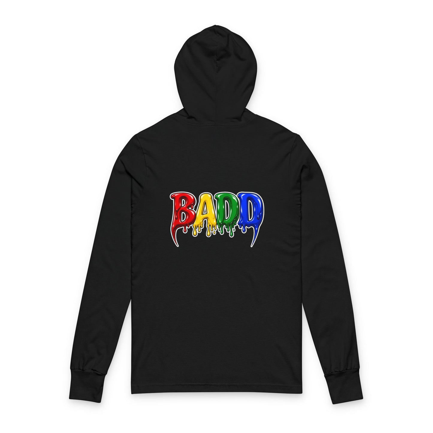 BADD Drippy  Hoodie Tee — Graphic Hooded Long Sleeve